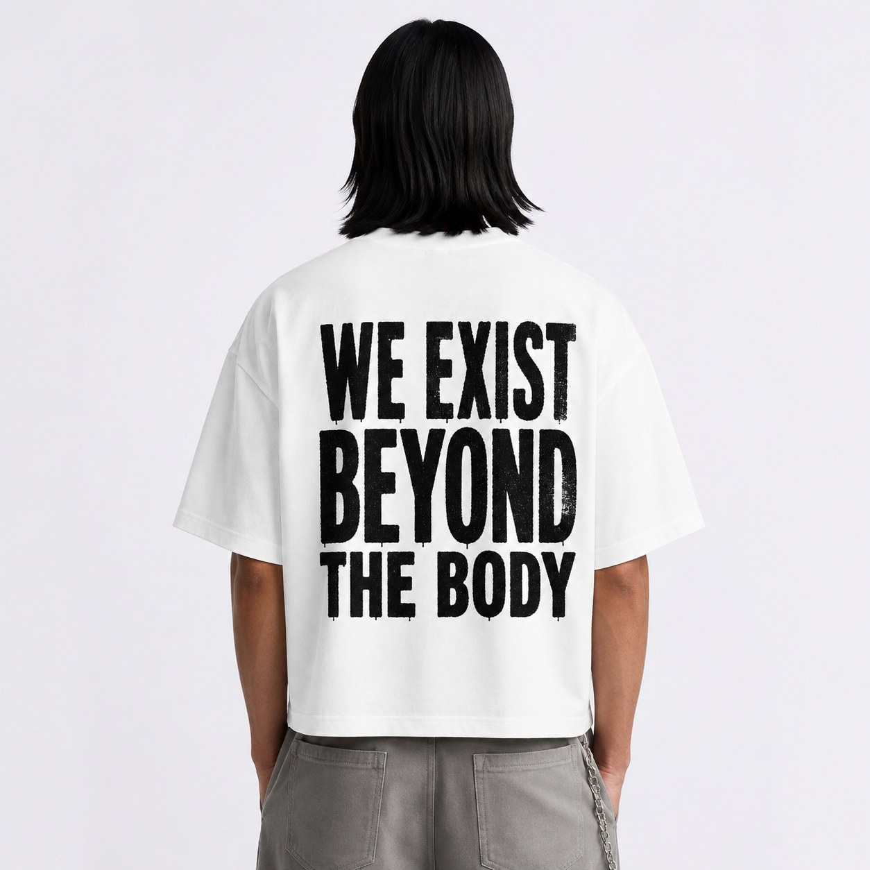 UNSEYN,BeyondTheBody,WeExistBeyondTheBody,SpiritualStreetwear,Consciousness,SpiritualClothing,CroppedTShirt
