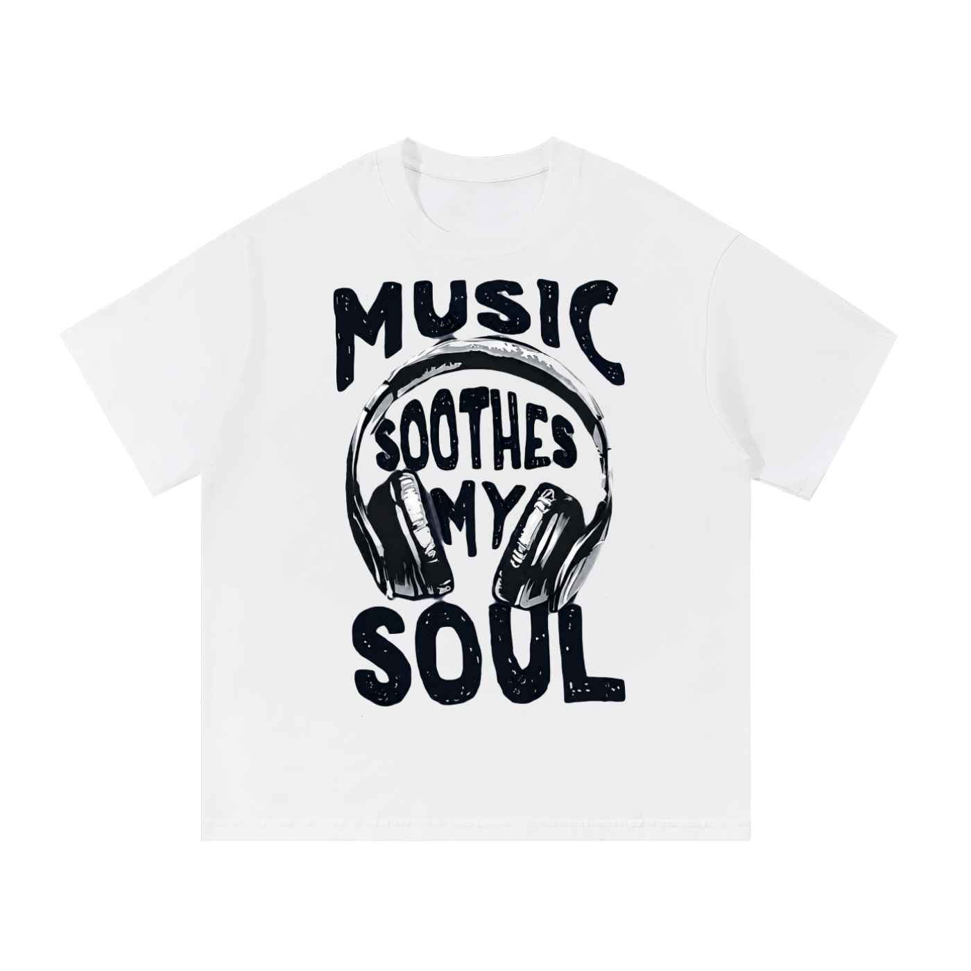 MusicSoothesMySoul,MusicTee,GraphicTee,WhiteGraphicTee,HeadphoneTee,MusicLover,Streetwear