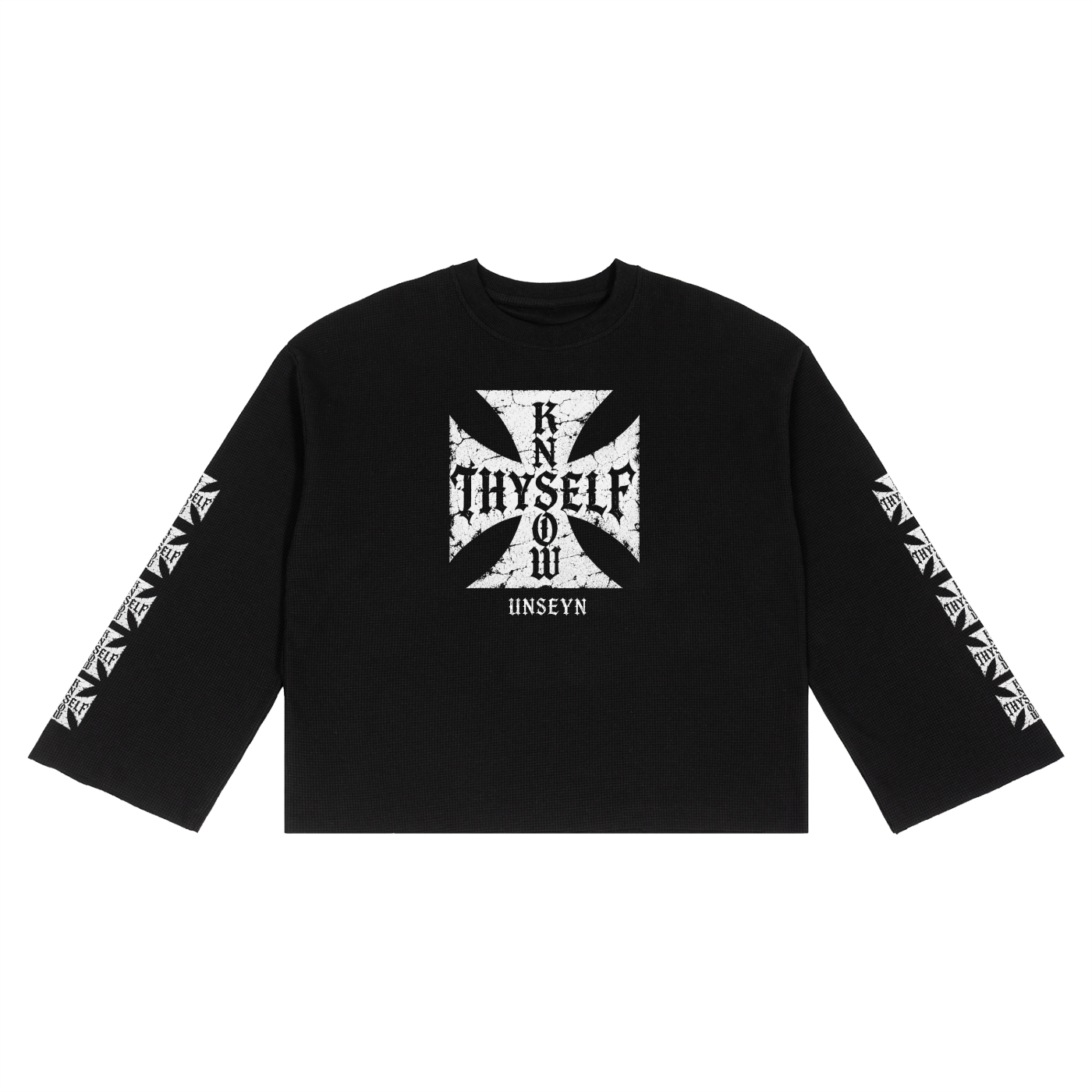 knowthyself,spiritualclothing,spiritualshirt,graphiclongsleeve,distressedshirt,vintagespiritual