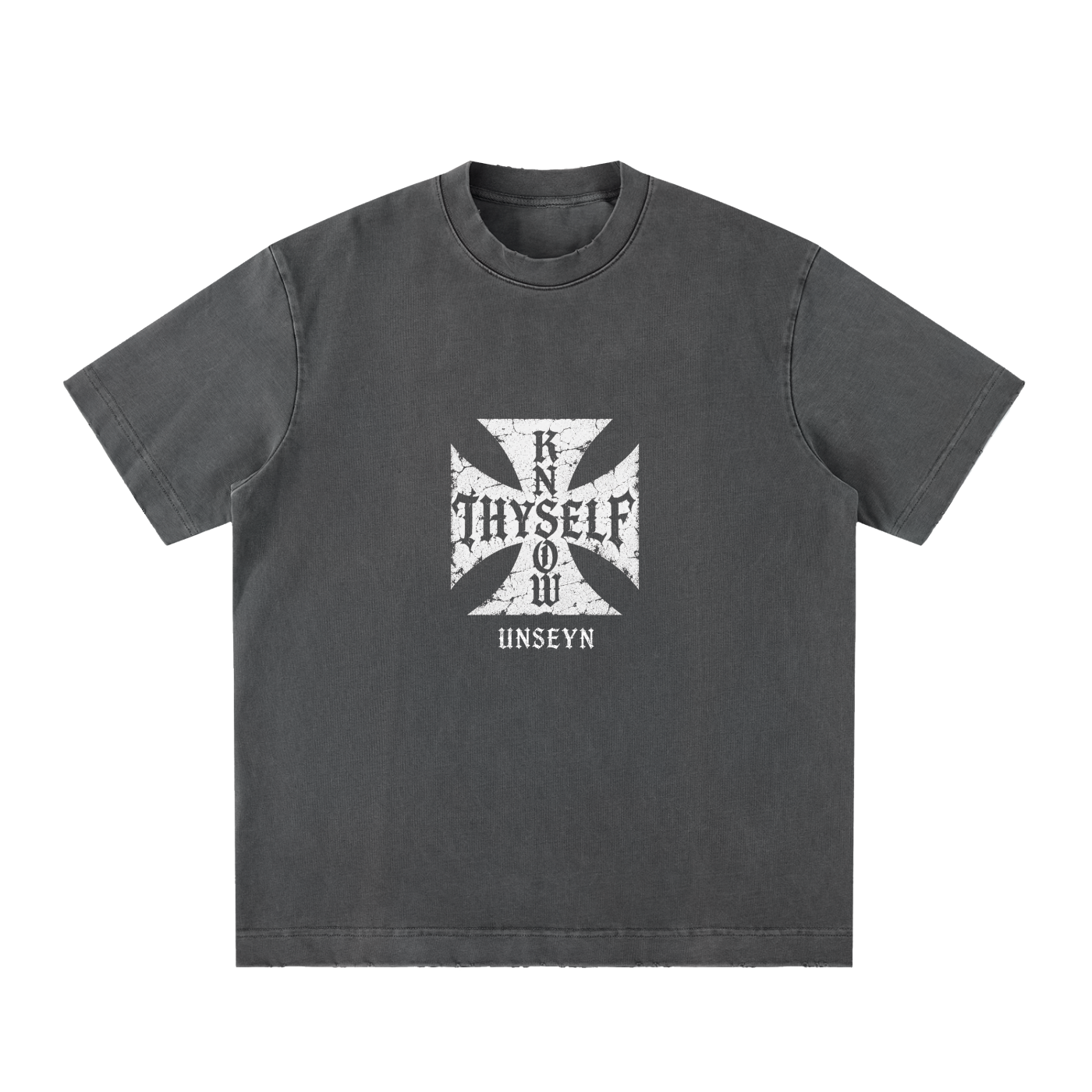knowthyself,heavyweighttshirt,vintagetshirt,vintagewashed,distressedtee,graphictee,spiritualclothing