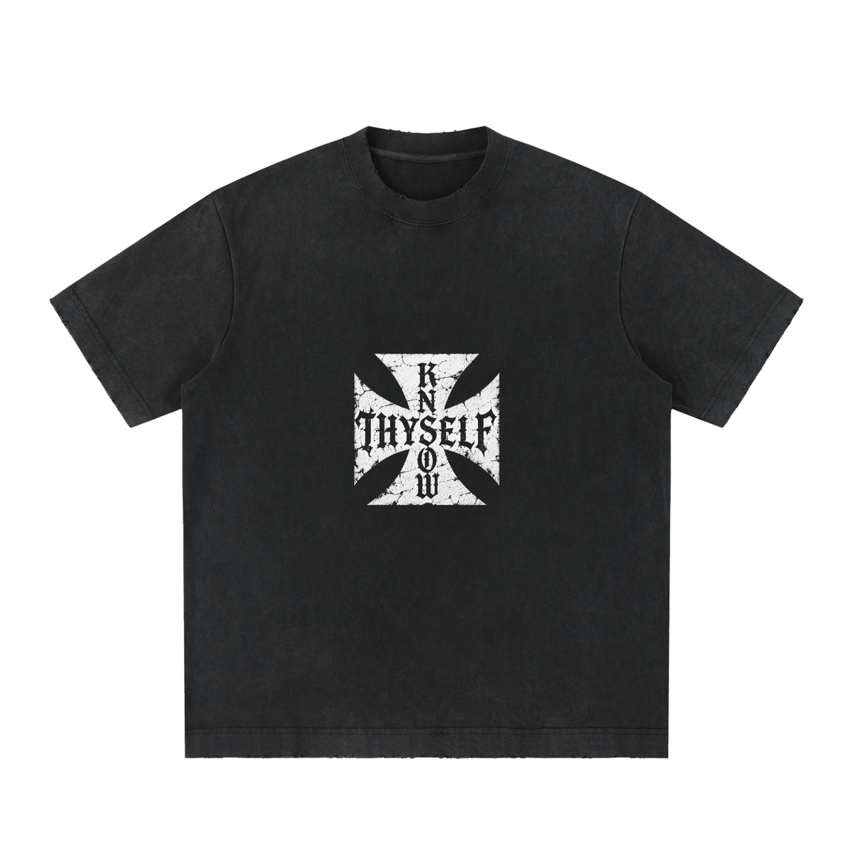 knowthyself,heavyweighttshirt,vintagetshirt,vintagewashed,distressedtee,graphictee,spiritualclothing